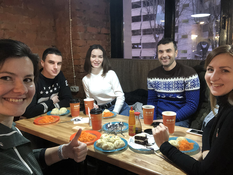 Наша компания в гастрономическом баре "Кочевник"